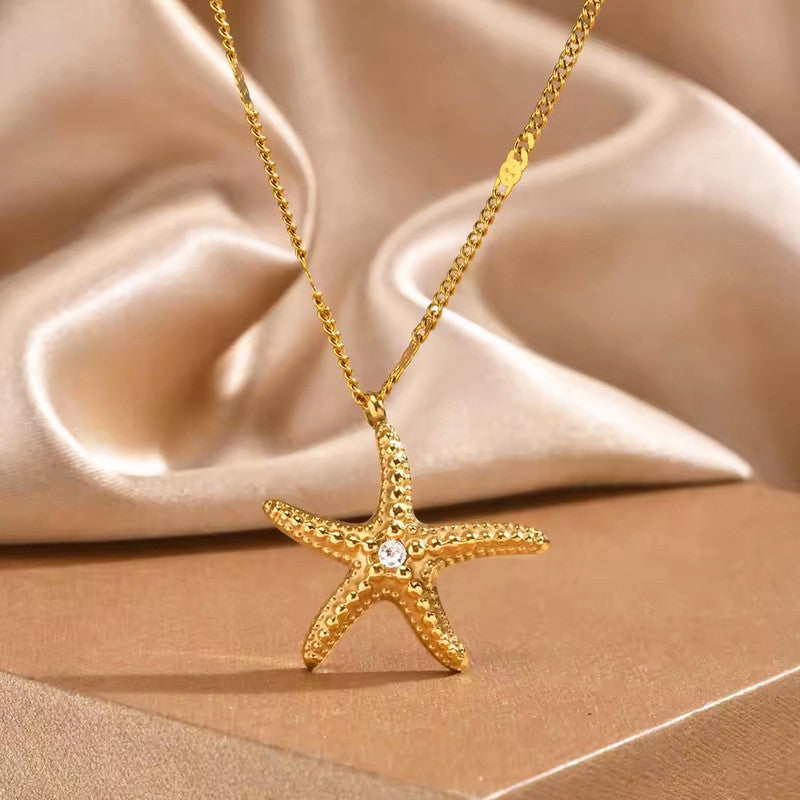 Gold Plated Anti Tarnish Stainless Steel Star Themed Pendant