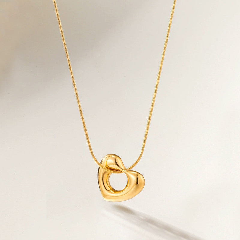 Gold Plated Anti Tarnish Stainless Steel Heart Themed Pendant
