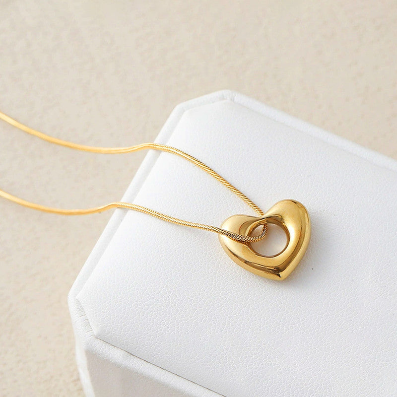 Gold Plated Anti Tarnish Stainless Steel Heart Themed Pendant