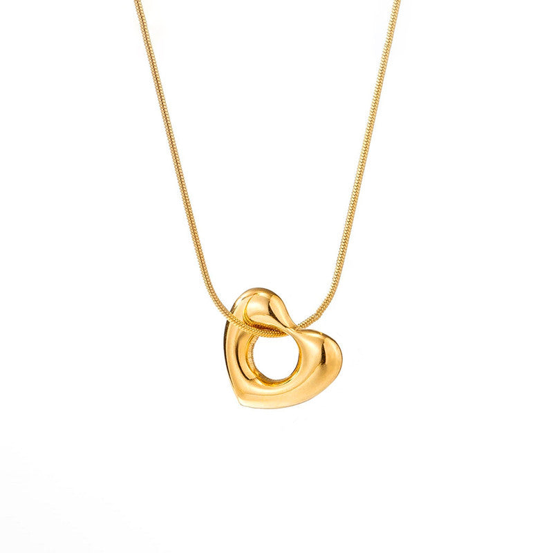 Gold Plated Anti Tarnish Stainless Steel Heart Themed Pendant