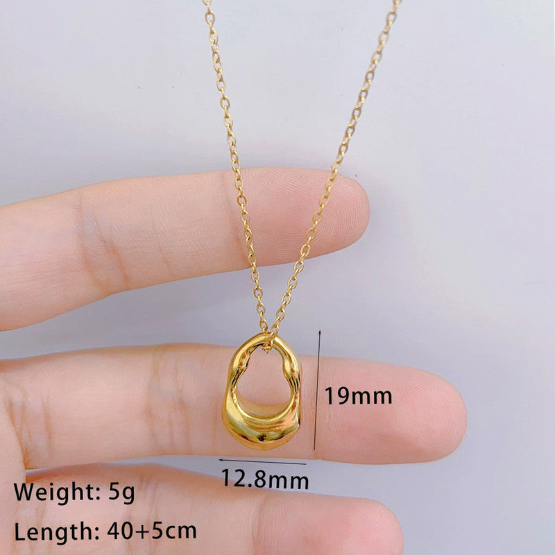 Gold Plated Anti Tarnish Stainless Steel Contemporary Pendant