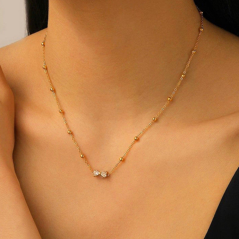 Gold Plated Anti Tarnish Stainless Steel Bow Themed Pendant