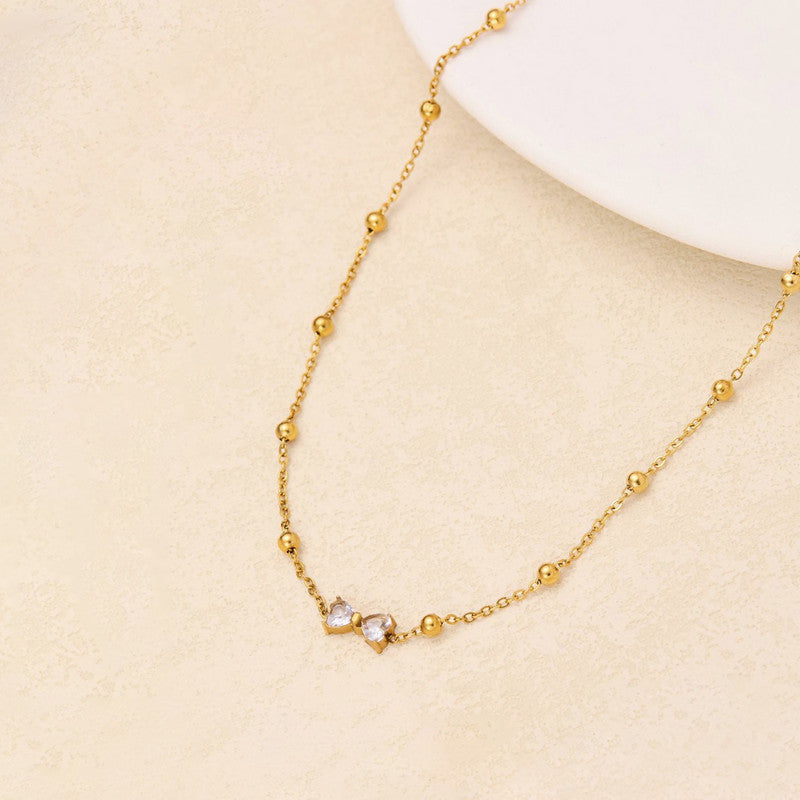 Gold Plated Anti Tarnish Stainless Steel Bow Themed Pendant
