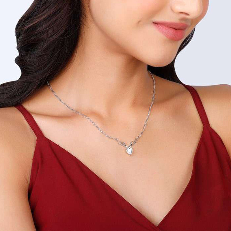 Silver Plated Anti Tarnish Stainless Steel Heart Themed Pendant