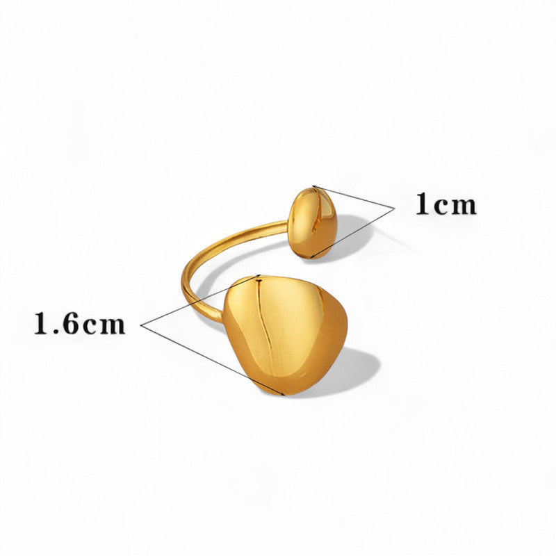 Gold Plated Anti Tarnish Stainless Steel Contemporary Ring