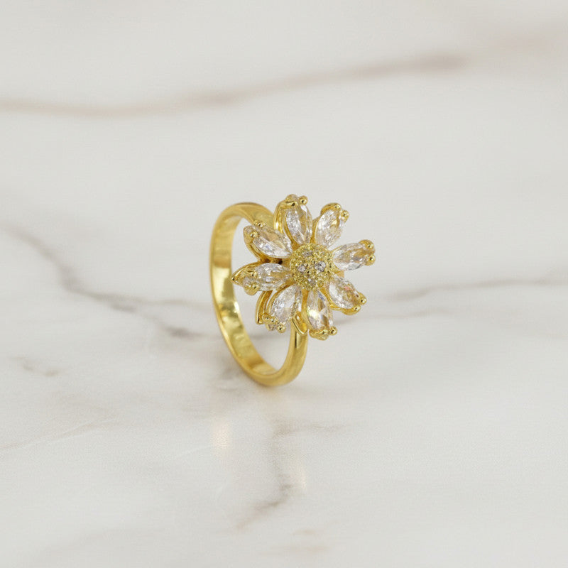 Gold Plated Star Shaped Rotatable Adjustable Ring