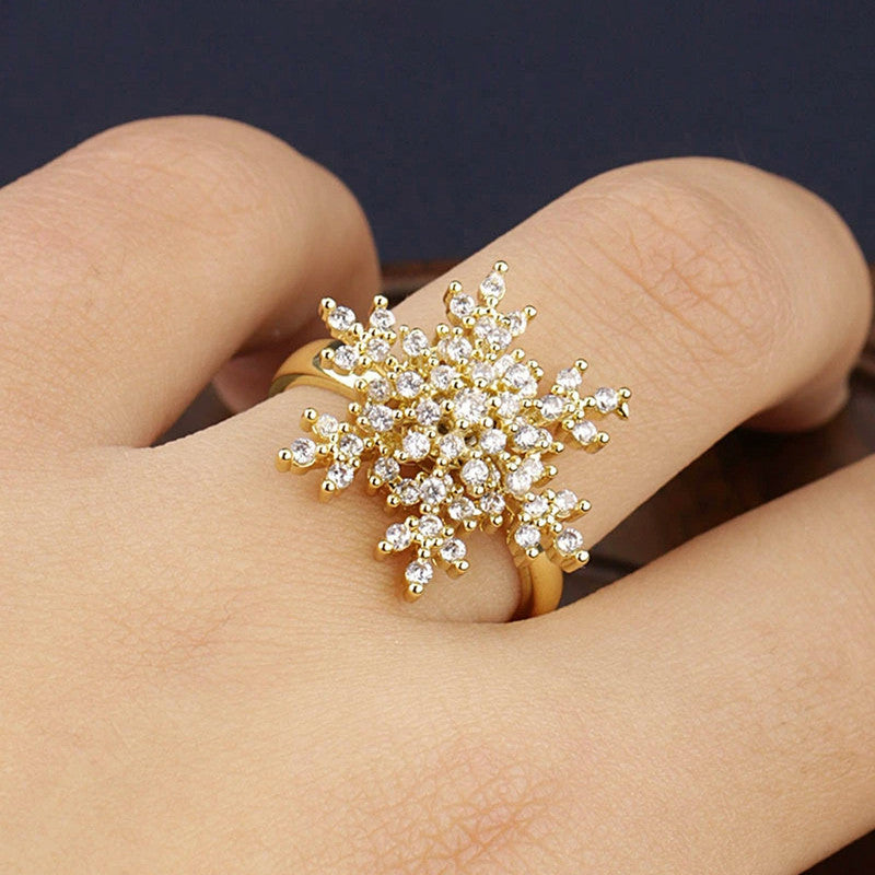 Gold Plated Star Shaped Rotatable Adjustable Ring