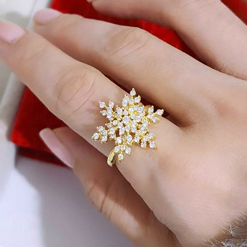 Gold Plated Star Shaped Rotatable Adjustable Ring