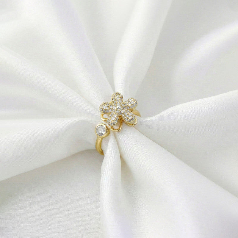 Gold Plated Star Shaped Rotatable Adjustable Ring