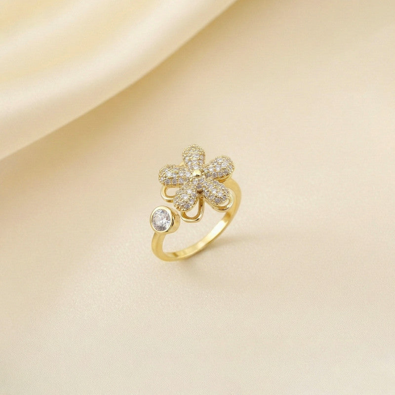 Gold Plated Star Shaped Rotatable Adjustable Ring