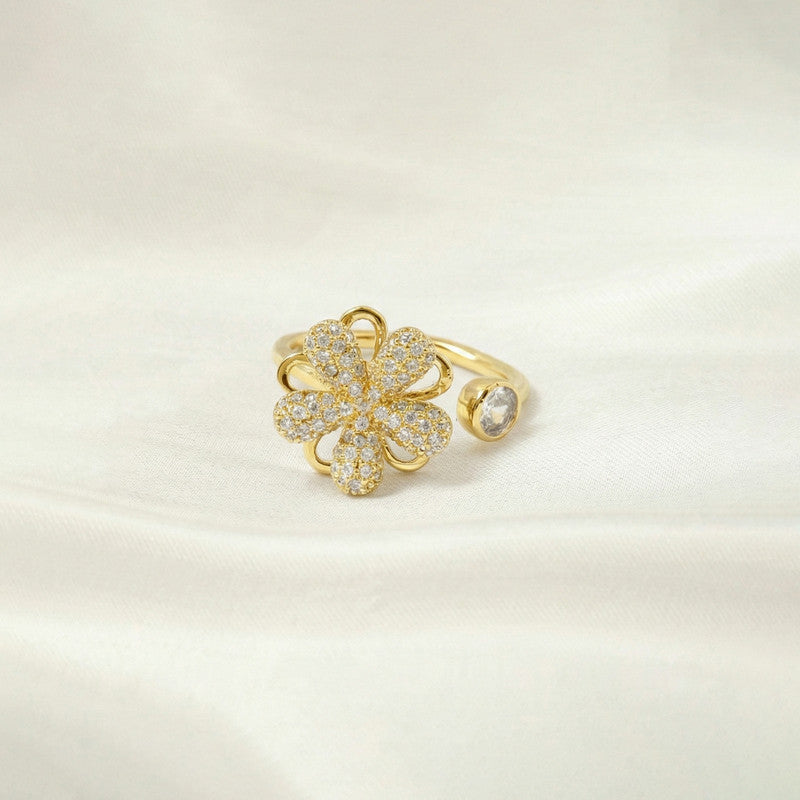 Gold Plated Star Shaped Rotatable Adjustable Ring