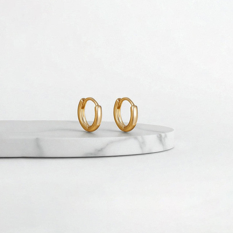 Xuping Jewelry Gold-Plated Gold Toned Contemporary Hoop Earrings