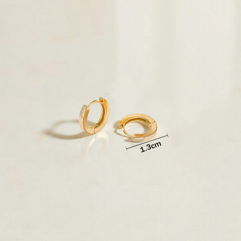 Xuping Jewelry Gold-Plated Gold Toned Contemporary Hoop Earrings