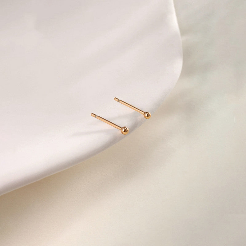 Xuping Jewelry Gold Plated Contemporary Round Shaped Stud Earrings