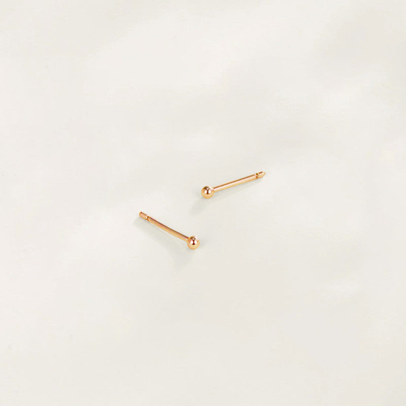 Xuping Jewelry Gold Plated Contemporary Round Shaped Stud Earrings