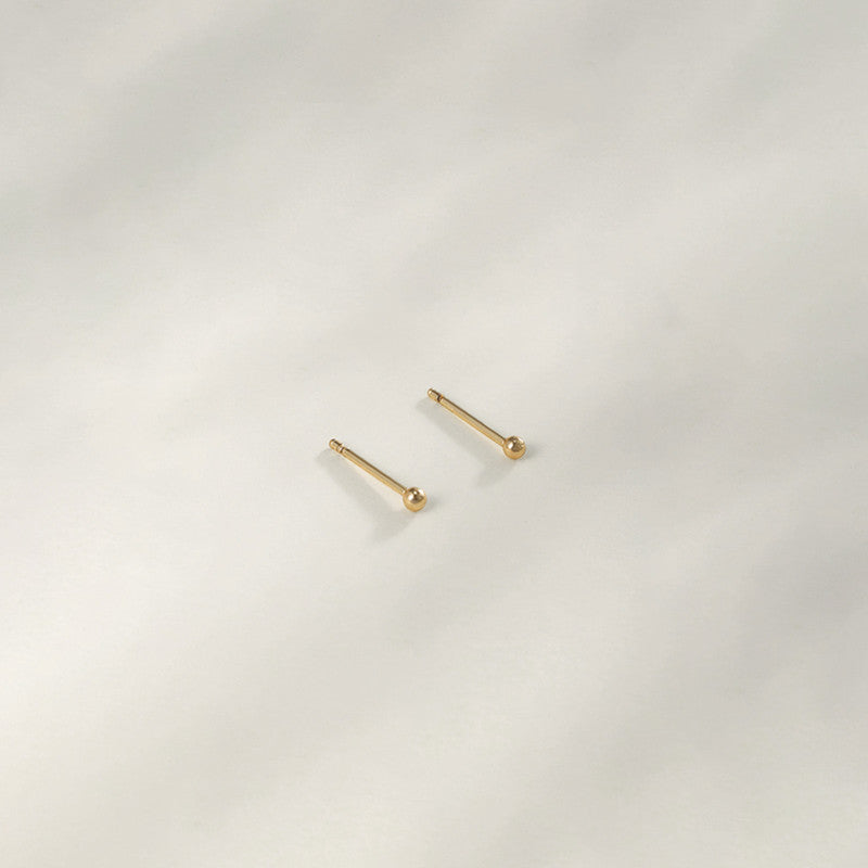 Xuping Jewelry Gold Plated Contemporary Round Shaped Stud Earrings