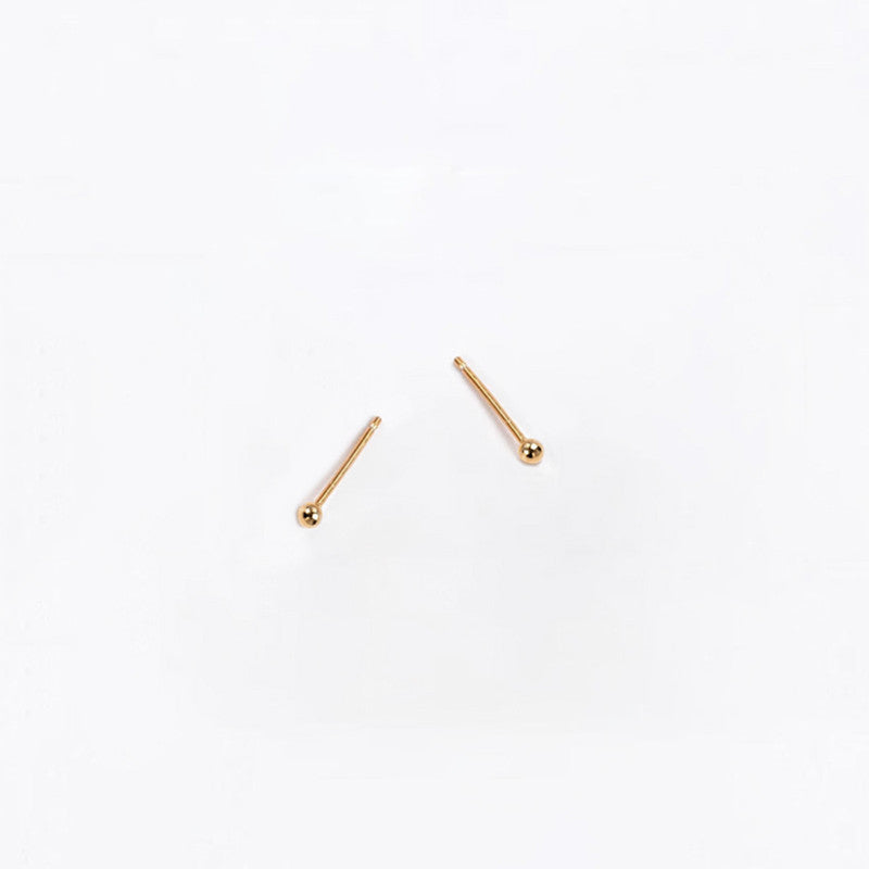 Xuping Jewelry Gold Plated Contemporary Round Shaped Stud Earrings