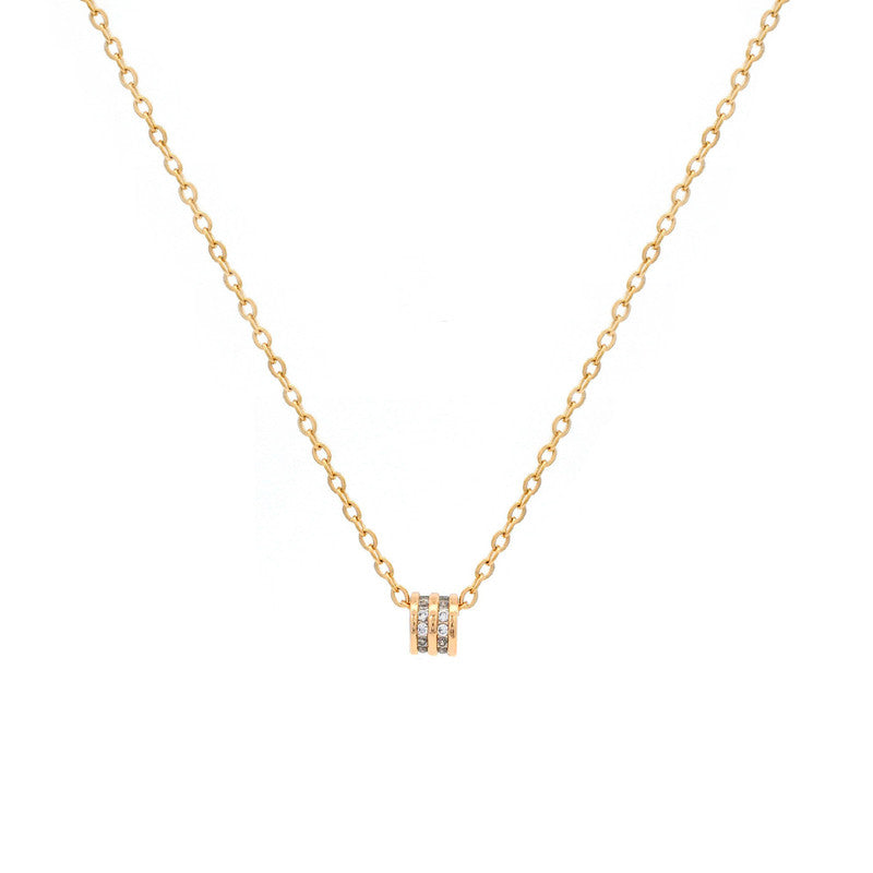 Xuping Jewelry AD Studded Cylindrical Pendant With Chain