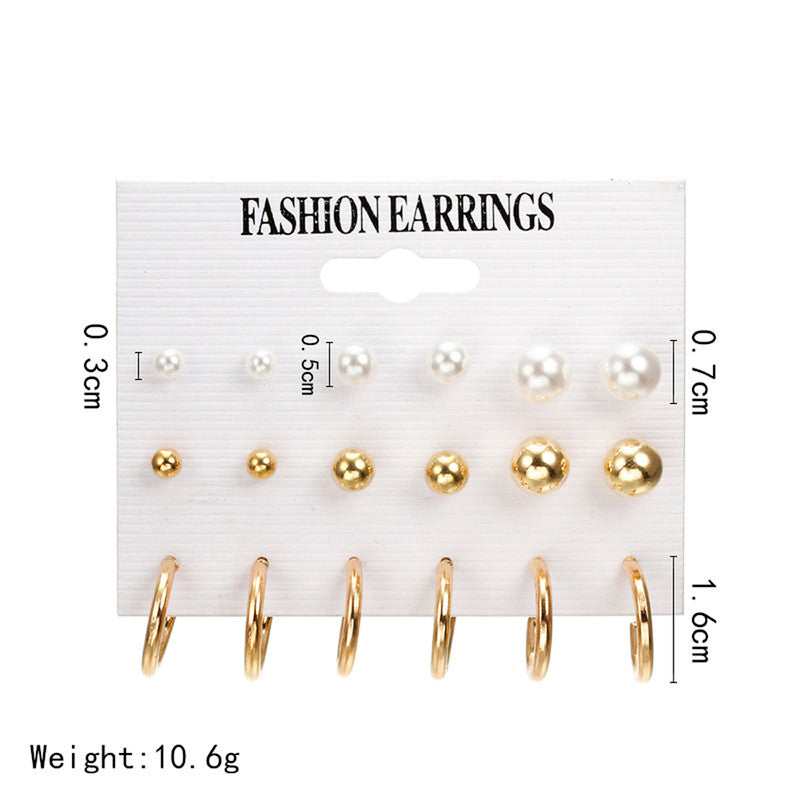 Delicate Simulated Pearl Fabulous Stud Earrings For Women