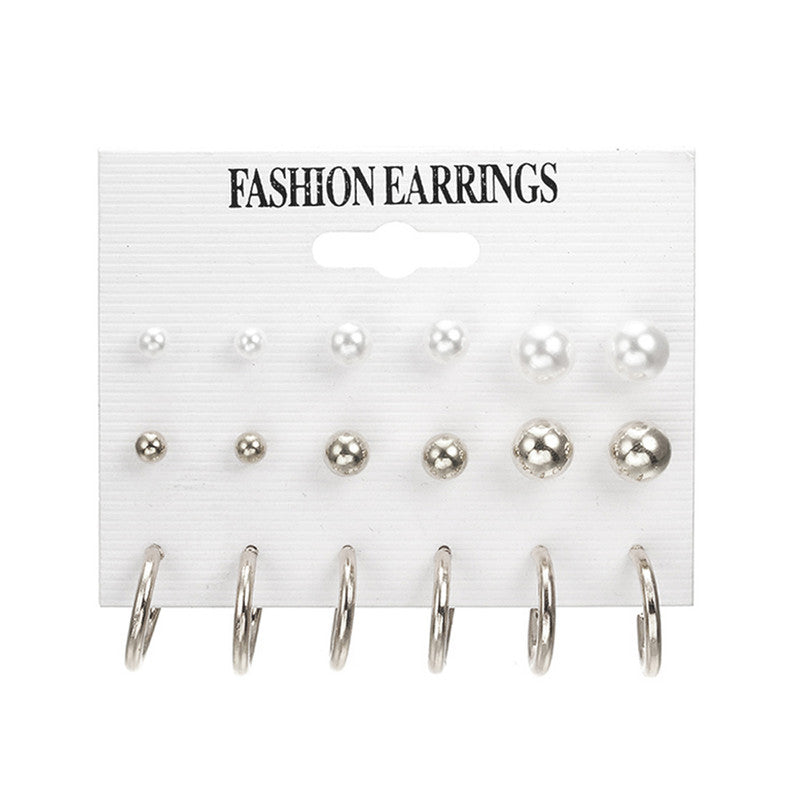 Glistening Simulated Pearl Amazing Stud Earrings For Women