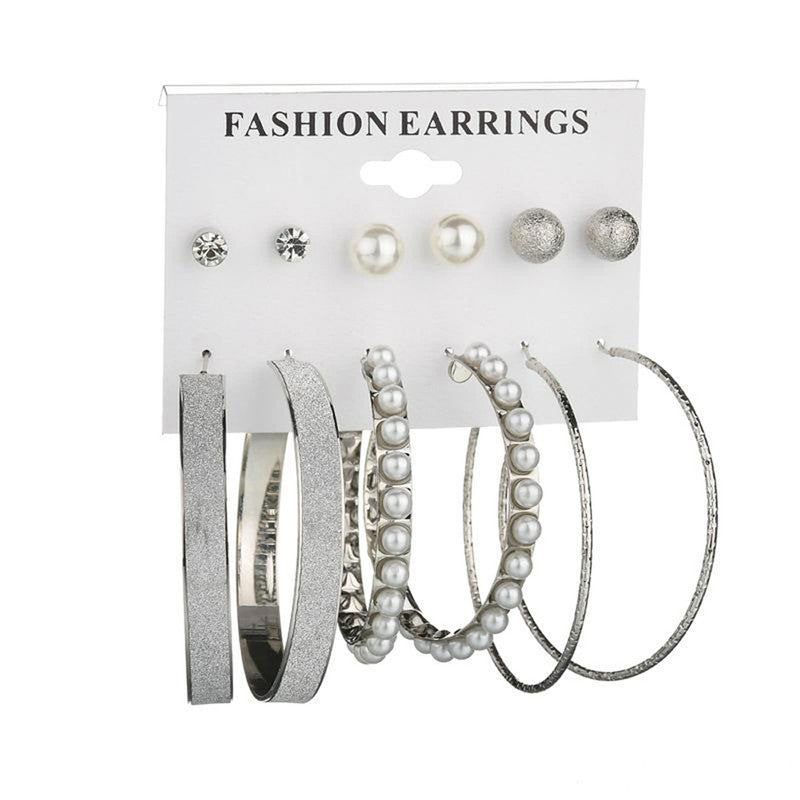 AD and Pearl Splendid Stud and Hoop Earrings For Women