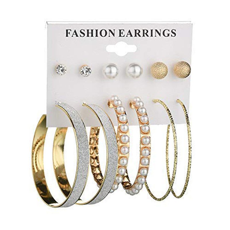 Amazing AD and Pearl Swanky Stud and Hoop Earrings For Women - MySmartBazaar