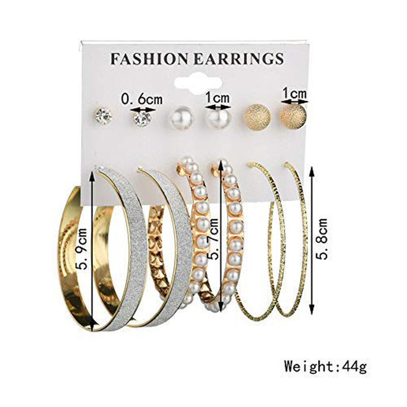 Amazing AD and Pearl Swanky Stud and Hoop Earrings For Women