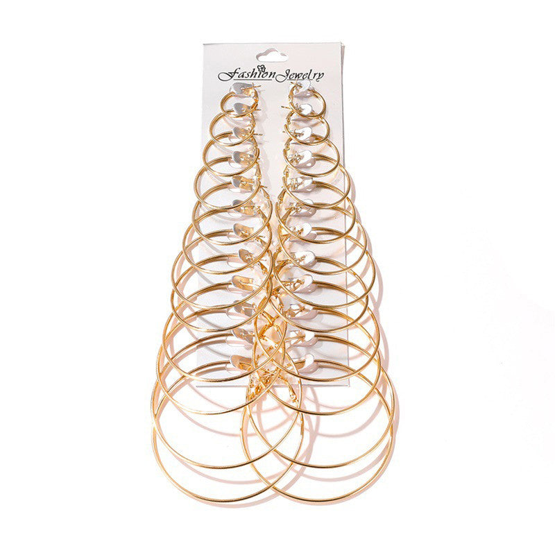 Elegant Steampunk Round Small To Big Hoop Earrings For Women