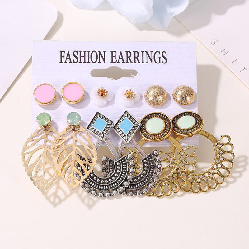 Gold Plated Artificial Stone Studded Earrings For Women - MySmartBazaar