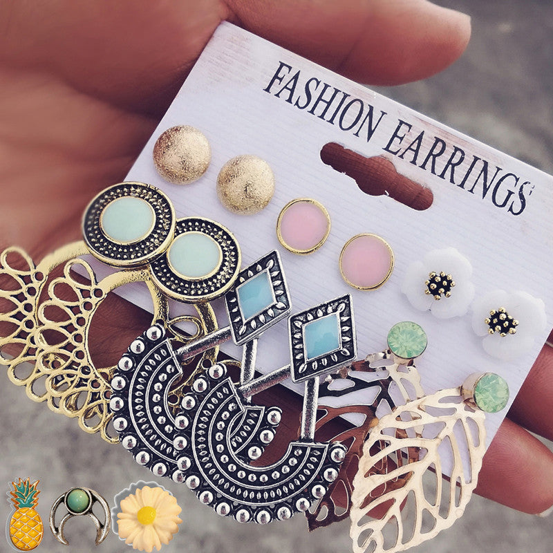 Gold Plated Artificial Stone Studded Earrings For Women - MySmartBazaar