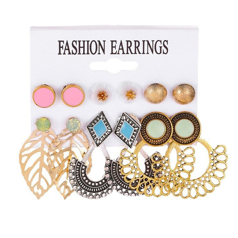 Gold Plated Artificial Stone Studded Earrings For Women - MySmartBazaar