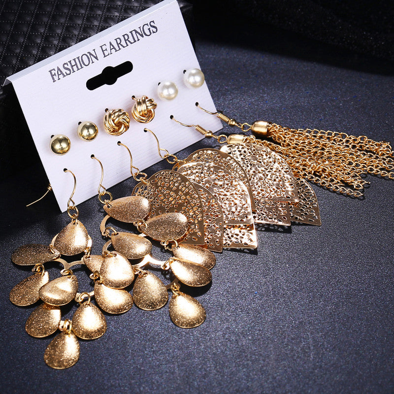 Gold Plated Artificial Stone Studded Earrings For Women