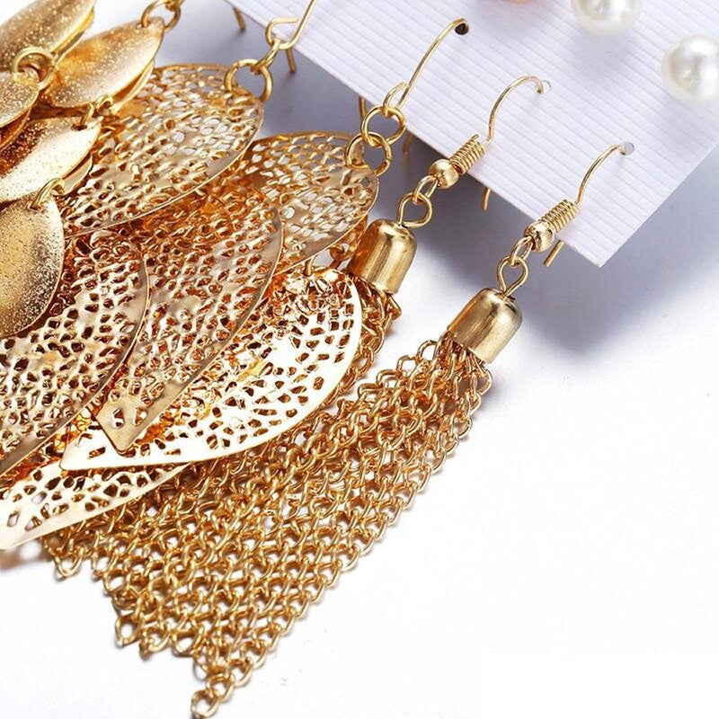 Gold Plated Artificial Stone Studded Earrings For Women