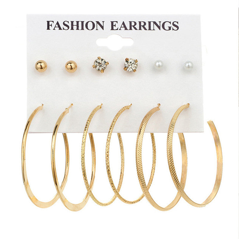 Elegant AD and Pearl Gold Plated Brilliant Earrings For Women