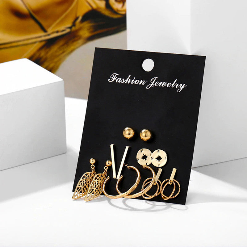 Stylish Note Leaf Designs Gold Plated Tantalizing Earrings For Women