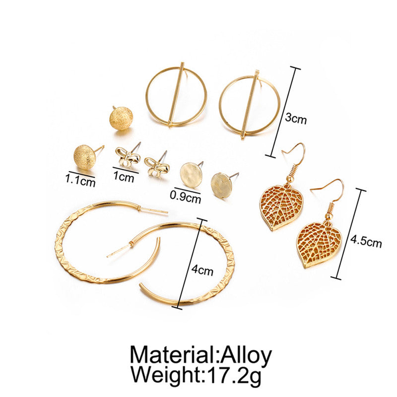 Stylish Note Leaf Designs Gold Plated Tantalizing Earrings For Women