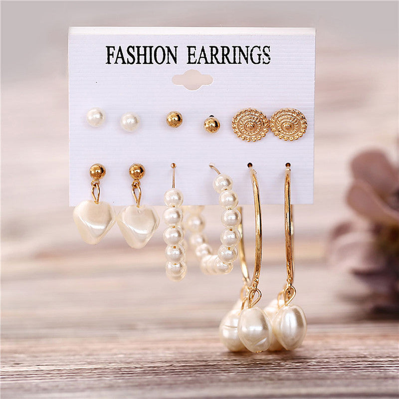 Gold Plated Geometric Stud and Hoop Earrings For Women