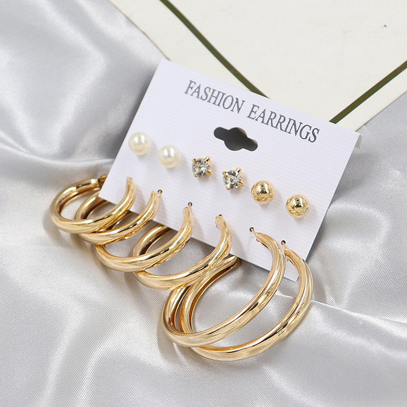 Gold Plated Studs and Hoop Earrings For Women - MySmartBazaar