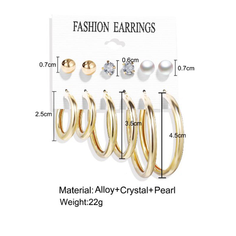 Gold Plated Studs and Hoop Earrings For Women