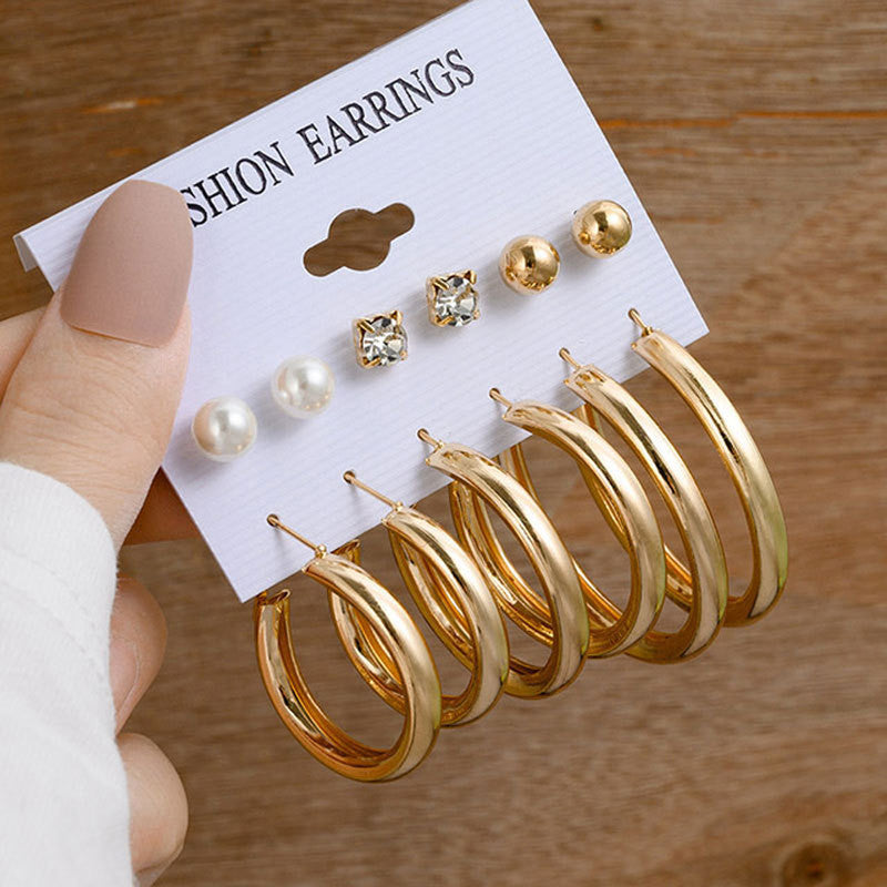 Gold Plated Studs and Hoop Earrings For Women