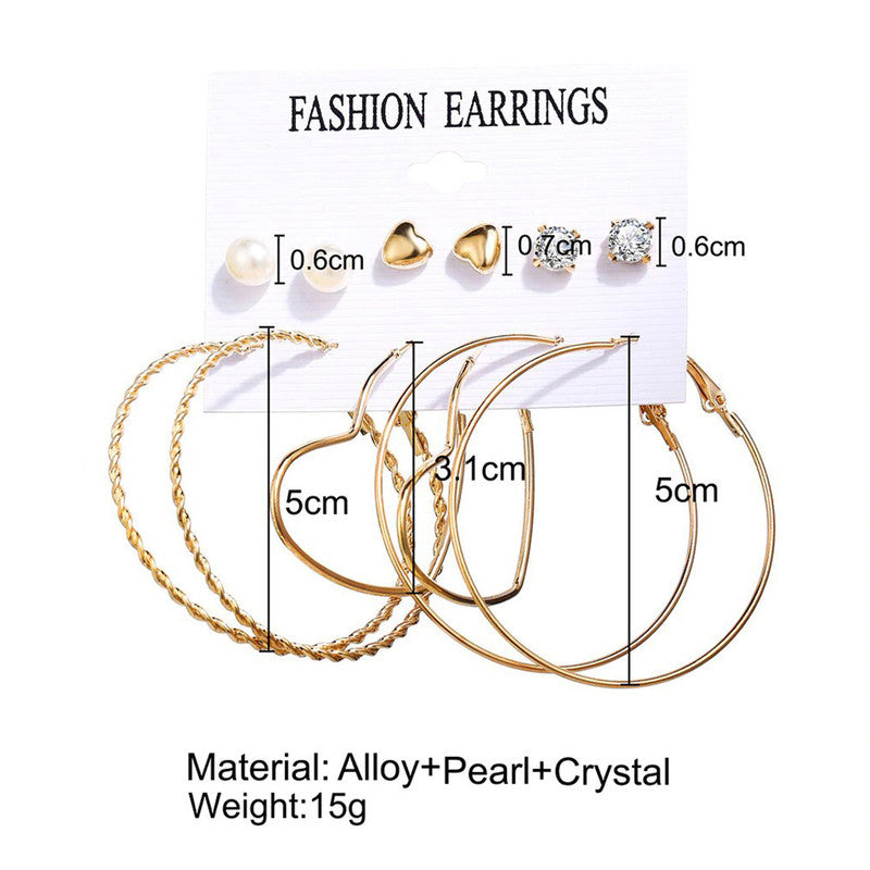 Exclusive Gold Plated Stud and Hoop Earrings For Women