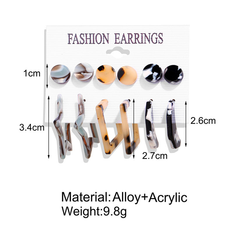 Trendy Silver Plated Multi-colour Earrings For Women