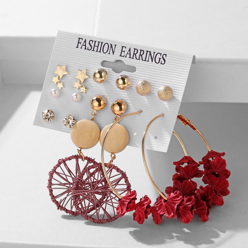 Multi-colour Wonderful Pearl and AD Multi Designs Gold Plated Earrings For Women