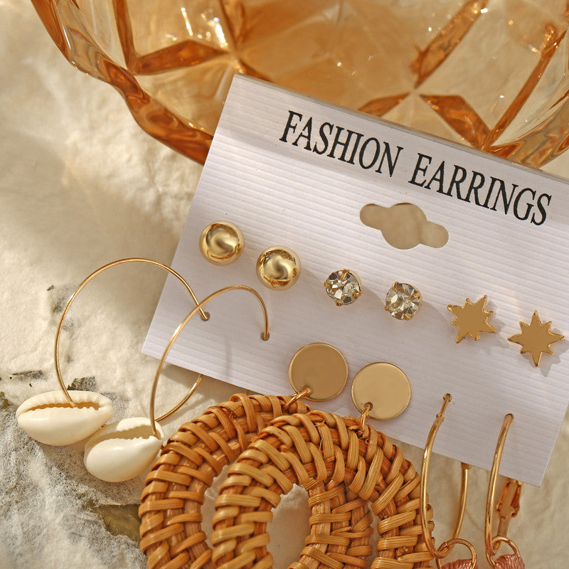 Multi-colour Exquisite AD Thread Design Gold Plated Earrings For Women