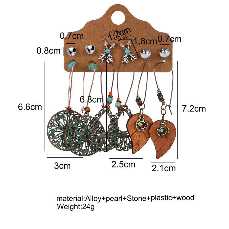 Stylish Oxidized German Silver Plated Earrings For Women