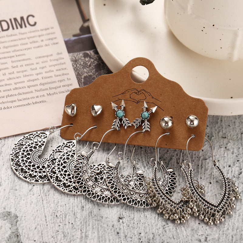 Trendy Oxidized German Silver Plated Earrings For Women