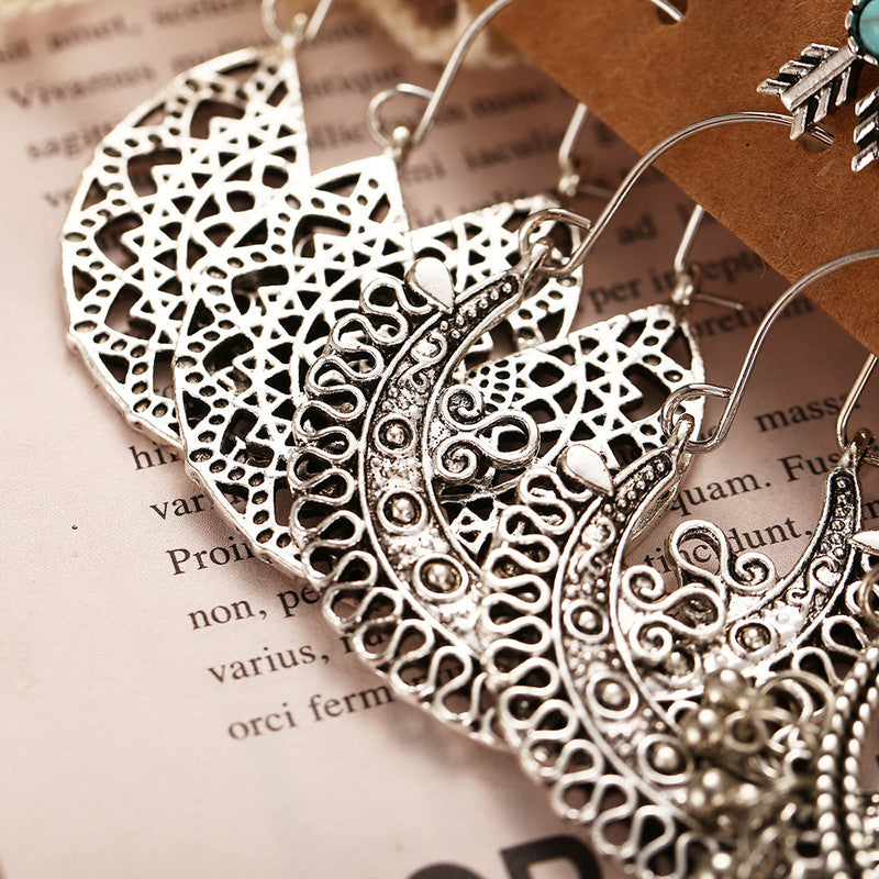 Trendy Oxidized German Silver Plated Earrings For Women