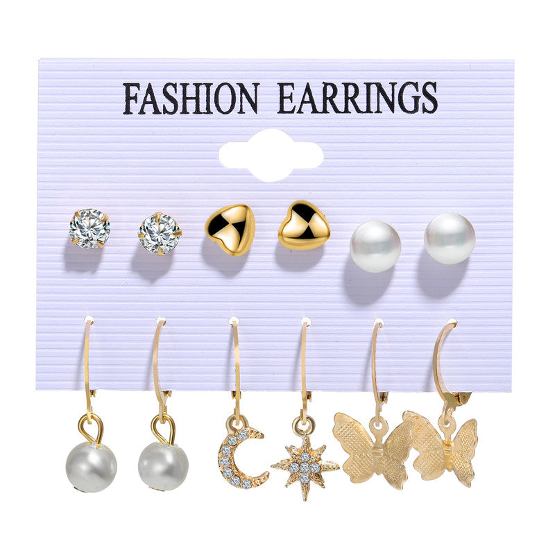 Beautiful Pearl and AD Gold Plated Earrings For Women - MySmartBazaar