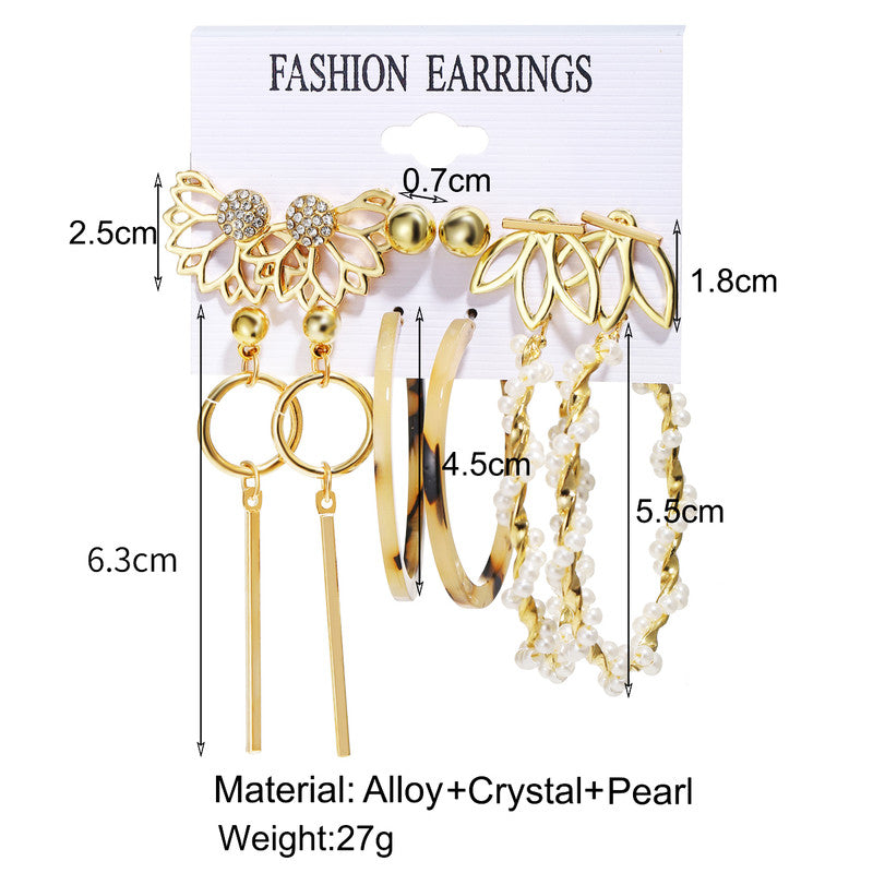 Mesmerizing Pearl Gold Plated Earrings For Women