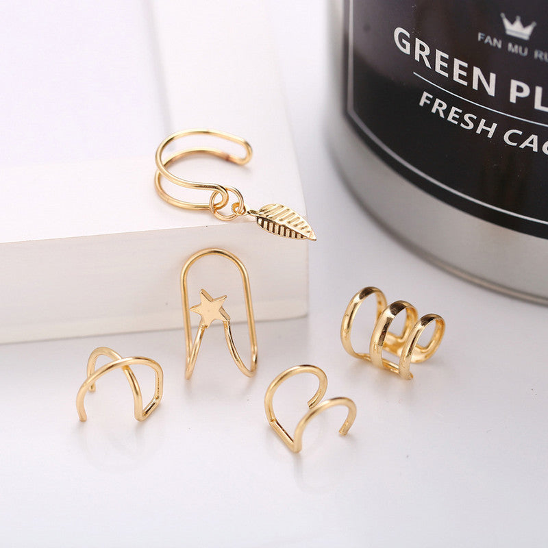 Gold Plated Earrings Combo Pack of 5 For Women